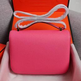 Evening Bags Ladies Luxury Designer Bag High Quality Handmade Pure Color Fan Your Small Square Leather Dinner Stewardess Shoulder
