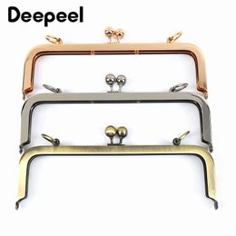 Bag Parts Accessories 2/5Pcs 20cm Square Smooth Handles Bead Head Purse Frames Metal Kiss Clasp DIY Bags Sewing Brackets Screw Wallet Framework Handle 230829