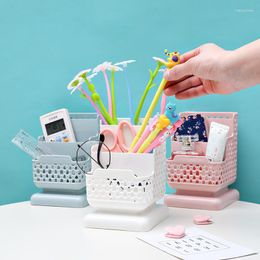 Storage Bags Pen Holder Office Desk Organiser Box With Compartments Plastic Desktop Pencil Organisation For School Home