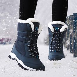 Boots Women Boots Waterproof Winter Shoes Women Snow Boots Platform Keep Warm Ankle Winter Boots With Thick Fur Heels Botas Mujer 230829