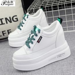 Dress Shoe Sneakers Casual Platform Trainers White Shoes 10CM Heels Autumn Wedges Breathable Woman Height Increasing 230829