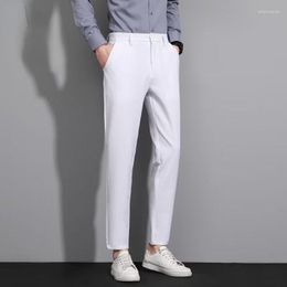 Men's Suits 2023 Brand Clothing Spring High Quality Casual Pants/Male Summer Fashion Business Suit Trousers Solid Pants Y404