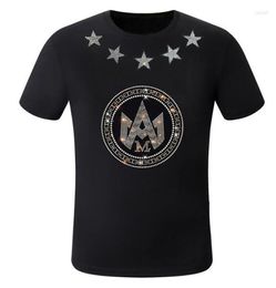 Men's T Shirts High Quality Summer Men Shirt Heavy Industry Designer Rhinestone T-shirts Casual Streetwear Tops Size S-5XL