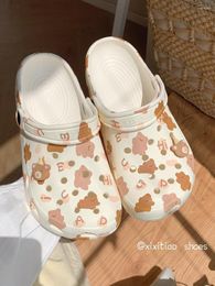 Sandals Women Garden Shoes Summer Slipper Thick Sole Cute Bear Hole For EVA Anti Slip Outdoor Indoor Beach