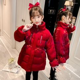 Down Coat Girls Jackets Kids Children Winter Outerwear & Coats Baby Clothes Autumn Party Red Jacket Parkas 3-12years