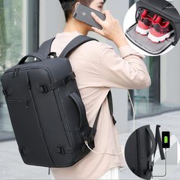 Backpack Men's Business Travel USB Charging Laptop Daypacks Waterproof School Bag Large Capacity Oxford Rucksack For Male XA875M