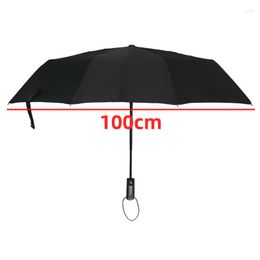 Umbrellas Gift Advertising Umbrella 100cm Automatic 3 Folding Man Business Gifts Fold Ten Bone Sunny And Rainy