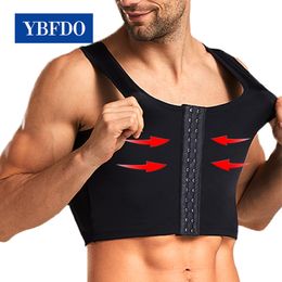 Waist Tummy Shaper YBFDO Men's Chest Vest Sweat Chest Bandage Tight-fitting Underwear Summer Body Shaper Corset Support Belt 230829