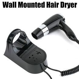 Hair Dryers 1600W Wall mounted Dryer for el with Switch Blower Strong Wind Bathroom Toilet Homestay Hairdryer Household Drying Tools 230829