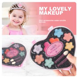 Beauty Fashion Children Makeup Set Educational Cosmetic Toys For Girl Princess Birthday Gits With Eye shadow And Blush Safety Nontoxic 230830