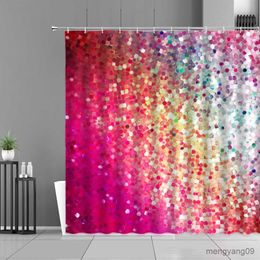 Shower Curtains Colour Pattern Bathroom Shower Curtain Curtains Waterproof Home Decoration Photography Home Background Wall With R230831