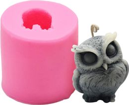 3D Owl Silicone Soap Mold Resin Candle Mould Fondant Cake Decorating Tools Chocolate Candy Pastry Baking Kitchen Supplies 122870