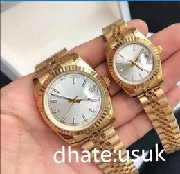 Man Watch Woman 41mm 36mm 28mm Automatic movement yellow gold wristwatch Sapphire mirror Stainless Steel five-bead bracelet Waterproof with Luminous