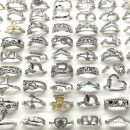 50pcs/pack Animal Element Rhinestone Cute Women's Rings Bear Shape etc.