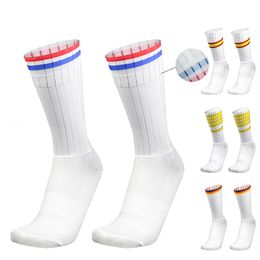 Sports Socks Pro Team Aero Striped Cycling NonSlip Seamless Silicone Running Road Bike 230830