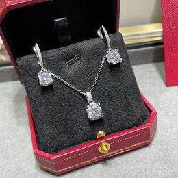 Chains Women's Necklace Brand Diamond Horn S925 Sterling Silver Classic Fashion Anniversary Diamond Chain