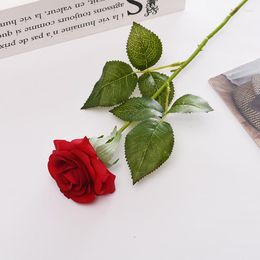 Decorative Flowers 10pcs/pack Imitation Rose Holding Flower Bridal Wedding Decoration Bouquet Finished Artificial