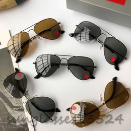 3025 series, Memory titanium bendable frames, classic unisex pilot goggles, fashion pieces, designer sunglasses High quality high version