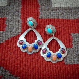 Hoop Huggie Summer Style Design Silver Color Waterdrop Earring For Woman Boho Large Punk Earrings Gypsy Tribal Women Party Gift 230830