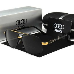 Fashion Audi top sunglasses fashion Polarised men's personality 4S shop driving glasses driver Women with logo and box