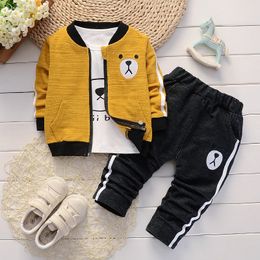 Clothing Sets Baby Boy Clothing set fashion Cotton Hooded Tops+Pants 3pcs Outfits Infnat Boys Tracksuit born kids clothes Sets 230830