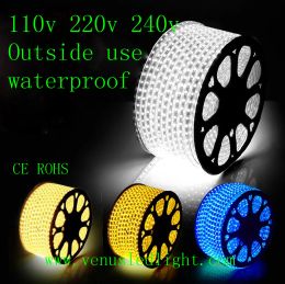 100M led strip light 60led flexible 110v/220V waterproof smd 3528 5050 chiristmas led rope light outdoor led light xmas decorating LL