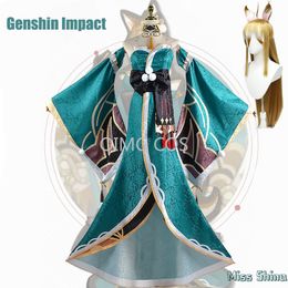 Theme Genshin Impact Miss Hina Cosplay Costume Uniform Wig Anime Halloween Costumes Women Game 230830