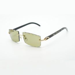 Buffs coole Sonnenbrille 3524031 mit schwarzen, strukturierten Büffelhornbügeln und 57-mm-geschliffenen Gläsern
