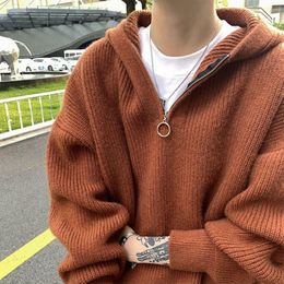 Men's Sweaters Hooded Sweater Coat Men Spring and Autumn Casual Knitted Pullover Jumpers Fashion Clothing Streetwear Tops 230830