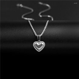 Pendant Necklaces Bohemian Heart Inlay Choker For Women Girls Fashion Stainless Steel Clavicular Neck Chain Necklet Jewellery Gifts