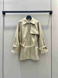 Women's Jackets Designer Early Autumn New British Style Fashion Letter Jacquard Lined Cloak Windbreaker Coat Women 8YCM