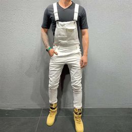 Men's Jeans Fashion Men Bib Pants Denim Suspenders Overalls Straight Skinny Jumpsuits Trousers262z