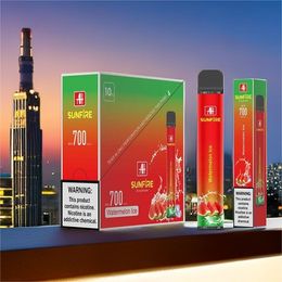 Sunfire 0% 2% 3% 5% Popular Products Sunfire 700 Puff 10 Regular Flavours Rechargeable Disposable Vape Pen Wholesale Price from Manufacturer Supply