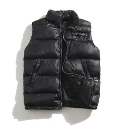 Gilet invernale da uomo Cappotto Gilet da uomo di design Collo in piedi di alta qualità Logo rosso Lettera Sport Casual Cappotto da uomo Moda versatile caldo leggero Canotta da esterno