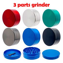 3 Parts Zinc Alloy Herb Grinder Smoking Accessory 40mm 50mm 55mm 63mm Sharpstone Tobacco Grinders cnc teeth Philtre net dry herb