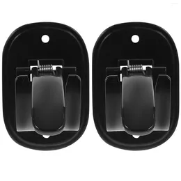 Curtain 2 Pcs Hooks Wall Black Shower Rod Holders No Drilling Plastic Kitchen Adhesive Bracket Towel Bar