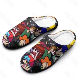 Slippers Friday Night (1) Sandals Plush Casual Keep Warm Shoes Thermal Mens Womens Slipper Room Anime Sneaker