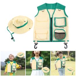 Tools Workshop Children Toys Kids Explorer Costume Kit Adventures Suit Including Vest and Hat Dress Up Gift for Outdoor Set 230830