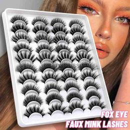 False Eyelashes GROINNEYA lashes 51020 pairs 3D Faux Mink Lashes Natural False Eyelashes Dramatic Volume Lashes Eyelash Extension Makeup x0830