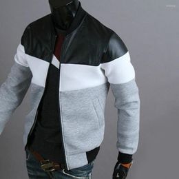 Men's Jackets Casual Coat Male Stylish Ribbed Oblique Pockets Slim Stand-up Collar Top Men Jacket For Daily Life