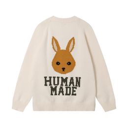 Men's Sweaters Rabbit Sweater Unisex Knit Long Sleeve Autumn and Winter Pullover Baggy Y2k Woollen Tops Ropa Hombre Oversized Sueter Clothes 230830