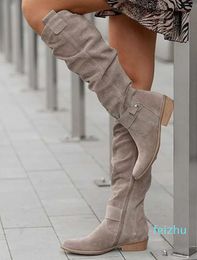 Boots Women's knee high boots Sexy suede winter designer Luxury low boots Women's comfortable and elegant boots