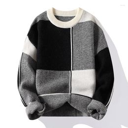 Men's Sweaters Harajuku Knitted Crew Neck Sweater Men Clothing Thick Long Sleeve Pullover Man Women Fashion Hip Hop 2023 Autumn Casual