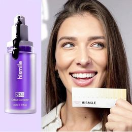 Hismile V34 purple toothpaste whitening Teeth Colour Corrector Cleans Oral Cavity Keep Refreshing Yellow Stain Reduction