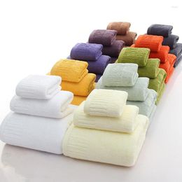 Towel 3PCS Thick Solid Color Set Cotton Soft Beauty Face Shower Bath Spa For Adult Kid Home Bathroom Toalha De Banho