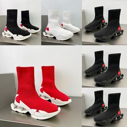 balencig balencias Women designer chic Sneakers sock Shoes Topquality mens knitted upper 4 shock absorbers Lightweight comfortable high top Sock boots women shoes