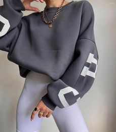 Women's Sweaters 2023 Round Neck Hip Hop Hoodie For Women Men Letter Print Sweatshirts Harajuku Korean Kpop Pullover Tops Casual Fashion