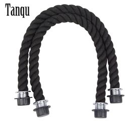 Bag Parts Accessories Tanqu 1 Pair Long Short Black Natural Hemp Rope Handle for O Bag Accesorios Obag Women Handbags Classic Mini EVA Handbags 230829