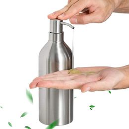 Liquid Soap Dispenser Stainless Steel Bottle Countertop Anti-Rust And Pump Hand Lotion For Kitchen & Bathroom