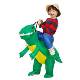 New Theme Costume Kids Dinosaur Inflatable Costume T-rex Dress Suits Child Anime Purim Halloween Party Cosplay Costumes for Boys Girls Jumpsuit 34